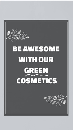 Ontwerpsjabloon van TikTok Video van Promotie van groene cosmetica en huidverzorging