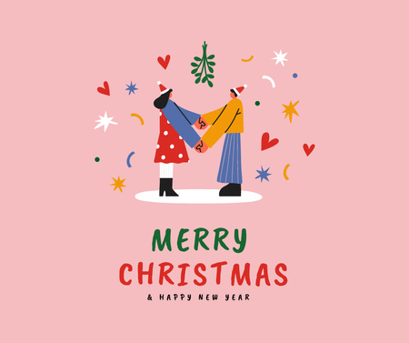Christmas Inspiration with Festive Ball on Tree Facebook Πρότυπο σχεδίασης