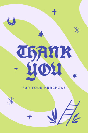 Ontwerpsjabloon van Postcard 4x6in Vertical van Thankful Phrase for Purchase for Client