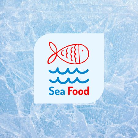 Seafood Shop Ad Logo Šablona návrhu