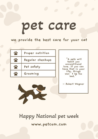 Animal Care Program Announcement Poster A3 Πρότυπο σχεδίασης