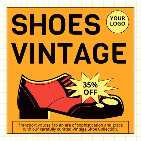 Plantilla de diseño de Colección de zapatos elegantes con oferta de descuentos. Instagram AD 