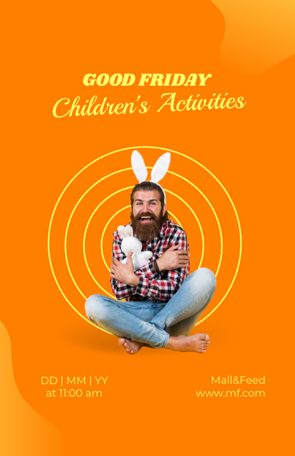 Modèle de visuel Christian Activities for Children - Invitation 5.5x8.5in