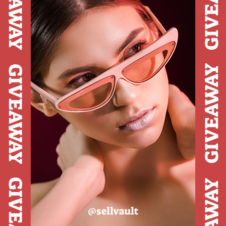 Female Eyewear Giveaway Instagram Design Template