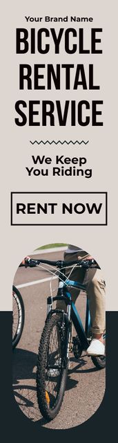 Keep Riding with Our Rental Bikes Skyscraper – шаблон для дизайна