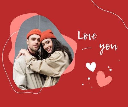 Stylish Couple on Valentine's Day Facebook Design Template