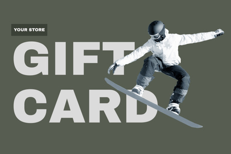 Snowboard felszerelés ajánlata Gift Certificate tervezősablon