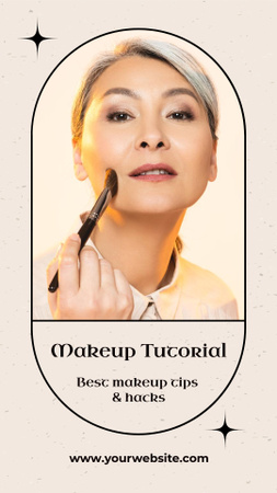 Makeup Tutorial Ad Instagram Story Design Template