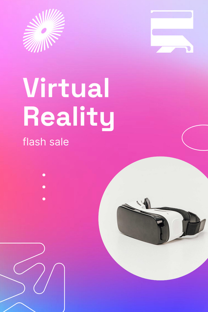 VR Equipment Flash Sale Ad Pinterest Design Template