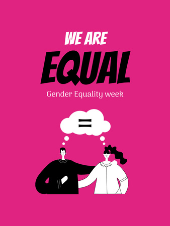 Gender Equality Week Announcement Poster US tervezősablon