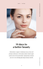 Skin Care Manual with Young Attractive Woman