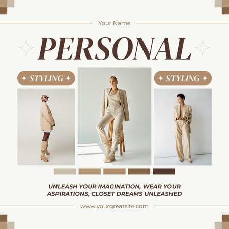 Elegantní módní výběr šatních skříní Instagram Šablona návrhu