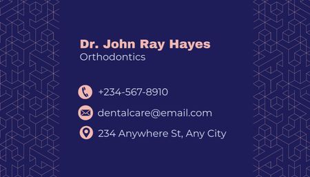 Dental Care Services with Emblem of Tooth Business Card US Design Template