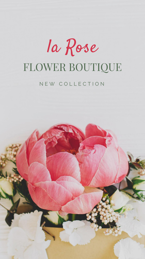 Flower Boutique Offer with Tender Roses Instagram Storyデザインテンプレート