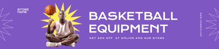 Designvorlage Angebot von Basketballausrüstung für Ebay Store Billboard