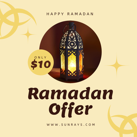 Designvorlage Ramadan-Laternen-Angebot für Instagram