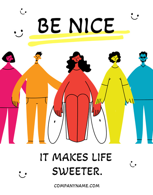 Ontwerpsjabloon van Poster 22x28in van Motivation of Being Kind to People