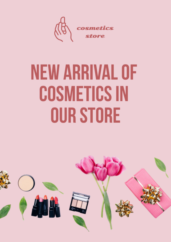 New Collection of Cosmetics Promotion Flyer A5 Design Template