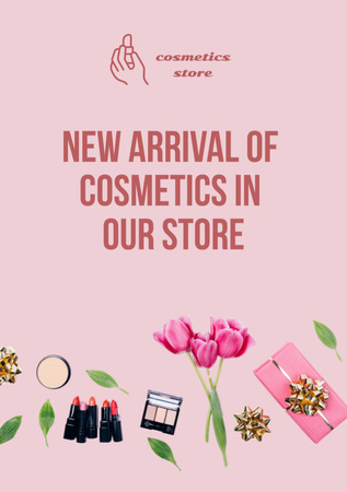 New Collection of Cosmetics Promotion Flyer A5 tervezősablon