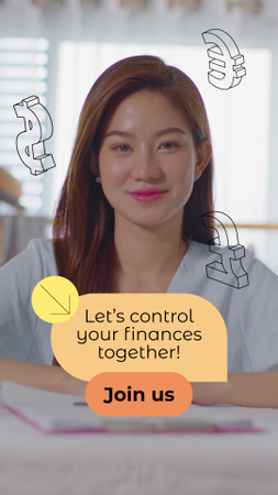 Designvorlage Effektives Finanzberater-Serviceangebot mit Slogan für TikTok Video