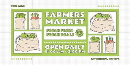 Daily Farmer's Market Opening Twitter Design Template