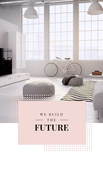 Designvorlage Cozy Home Interior Design in White für Instagram Video Story