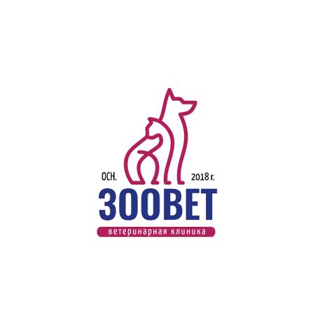 Кошка и собака значок домашних животных Logo – шаблон для дизайна