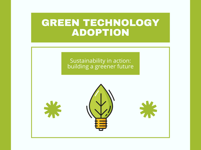 Plantilla de diseño de Green Technologies Adoption for Building Sustainable Green Future Presentation 