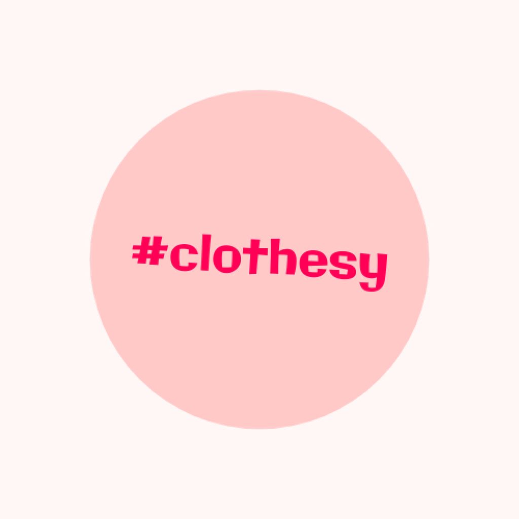 Fashion Ad with Creative Pink Emblem Logo – шаблон для дизайна