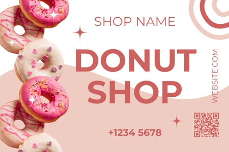 Glazed Donuts Retail Label Design Template