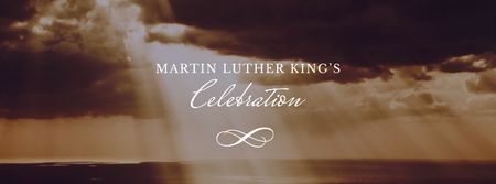 Plantilla de diseño de anuncio del día de martin luther king con cielo nublado Facebook cover 