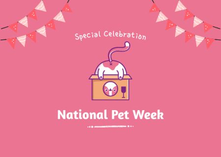 Ontwerpsjabloon van Card van National Pet Week
