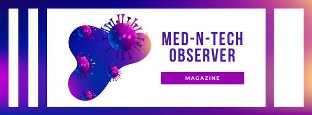 Medical News with Virus model Facebook cover Modelo de Design