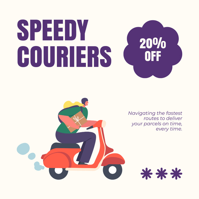 Plantilla de diseño de Speedy Urban Couriers Instagram AD 