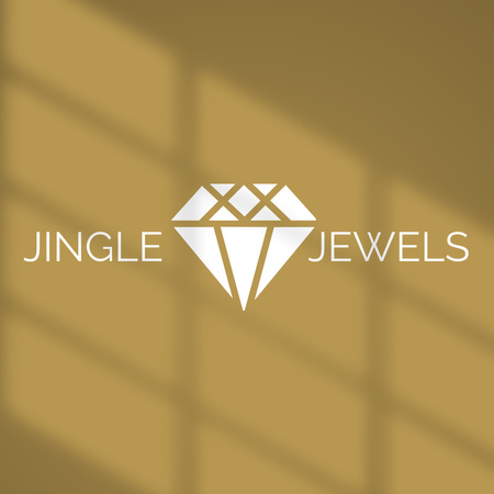Ontwerpsjabloon van Logo 1080x1080px van Emblem of Jewelry with Diamond