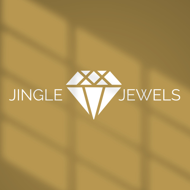 Plantilla de diseño de Emblem of Jewelry with Diamond Logo 1080x1080px 