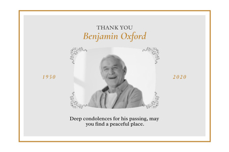 Deepest Condolence Messages on Death Postcard 4x6in Design Template