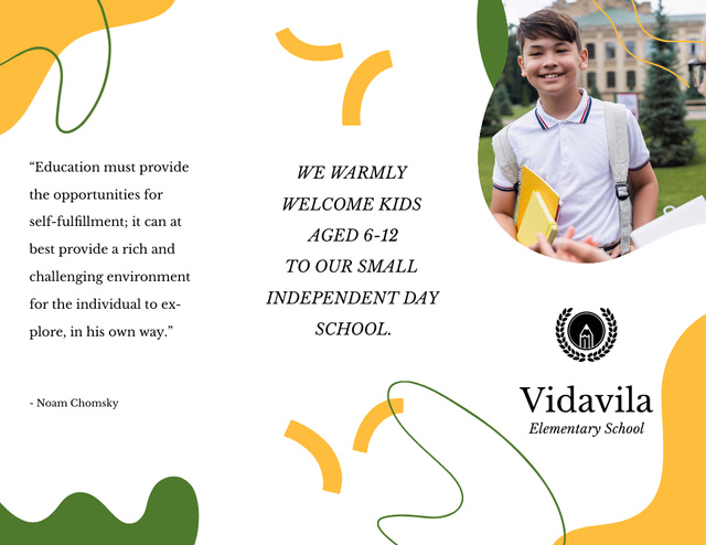 School Ad with Kids reading Book Brochure 8.5x11in Z-fold Šablona návrhu