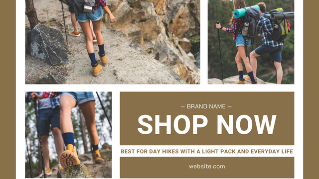 Hiking Shoes Sale Offer Full HD videoデザインテンプレート