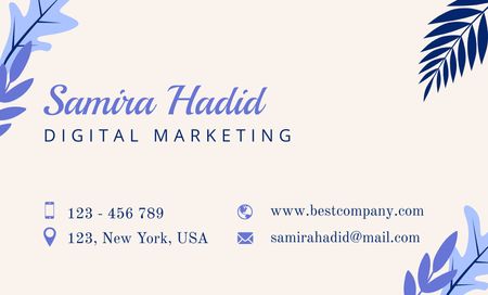 Digital Marketing Specialist Introductory Card Business Card 91x55mm Design Template