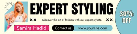 Discover Our Expert Styling Services LinkedIn Cover Design Template