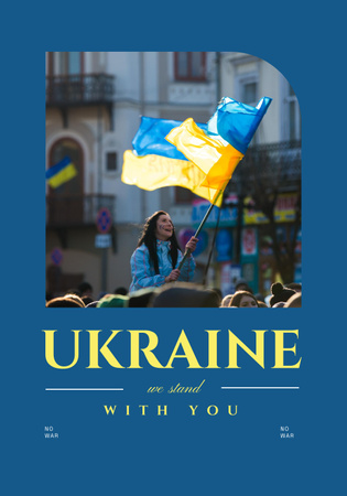 Ukraine, We stand with You Poster 28x40in Design Template