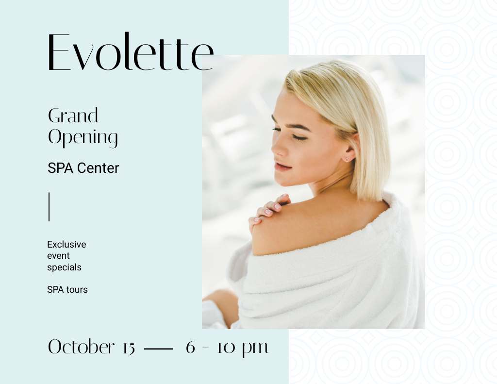 Modèle de visuel Grand Opening of Spa and Cosmetology Salon - Flyer 8.5x11in Horizontal