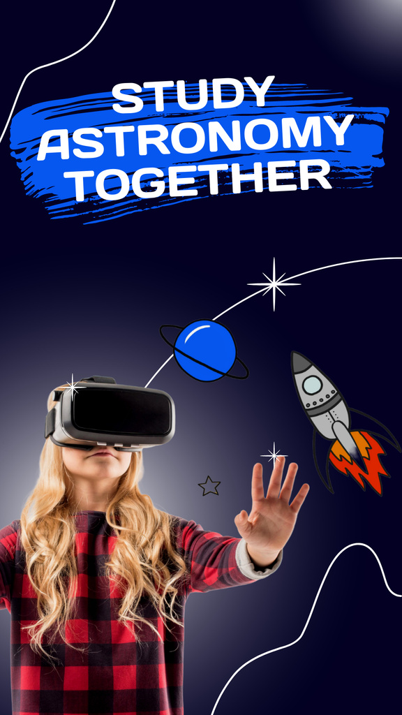 Template di design Study Astronomy Together Instagram Story