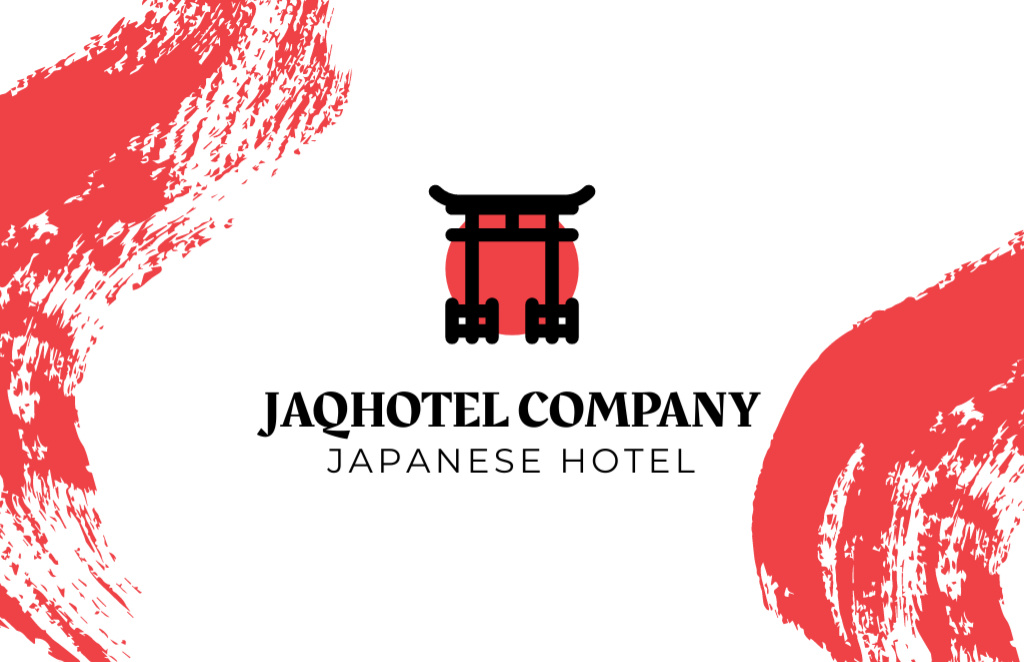 Japan Hotel Services Offer Business Card 85x55mm Design Template