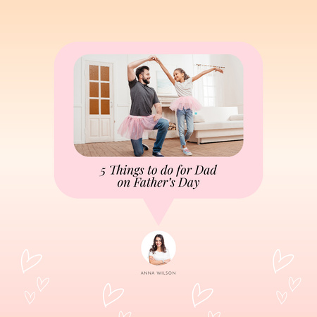 Szablon projektu Ciesz się wyjątkowym dniem ojca Instagram