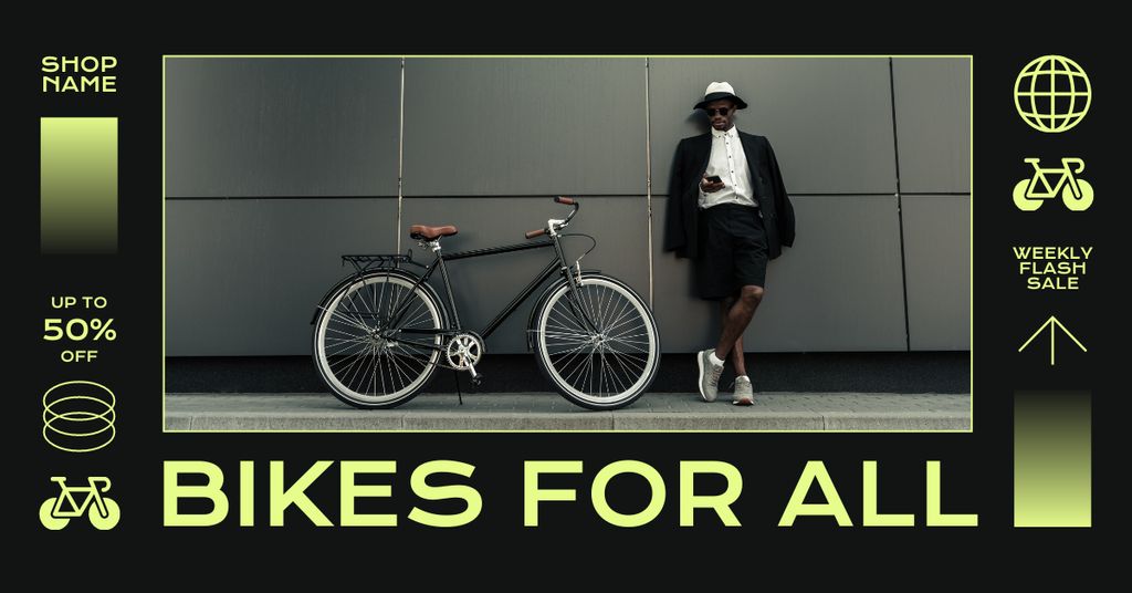 Urban Bikes for All Facebook AD Modelo de Design