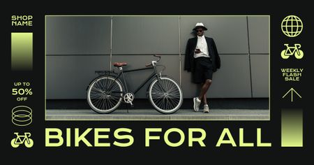 městská kola pro všechny Facebook AD Šablona návrhu