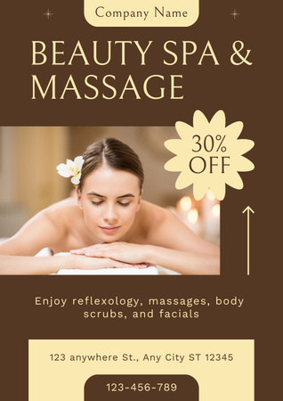 Spa and Wellness Center Ad Poster Design Template