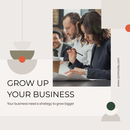 Üzleti növekedési képzés LinkedIn post tervezősablon